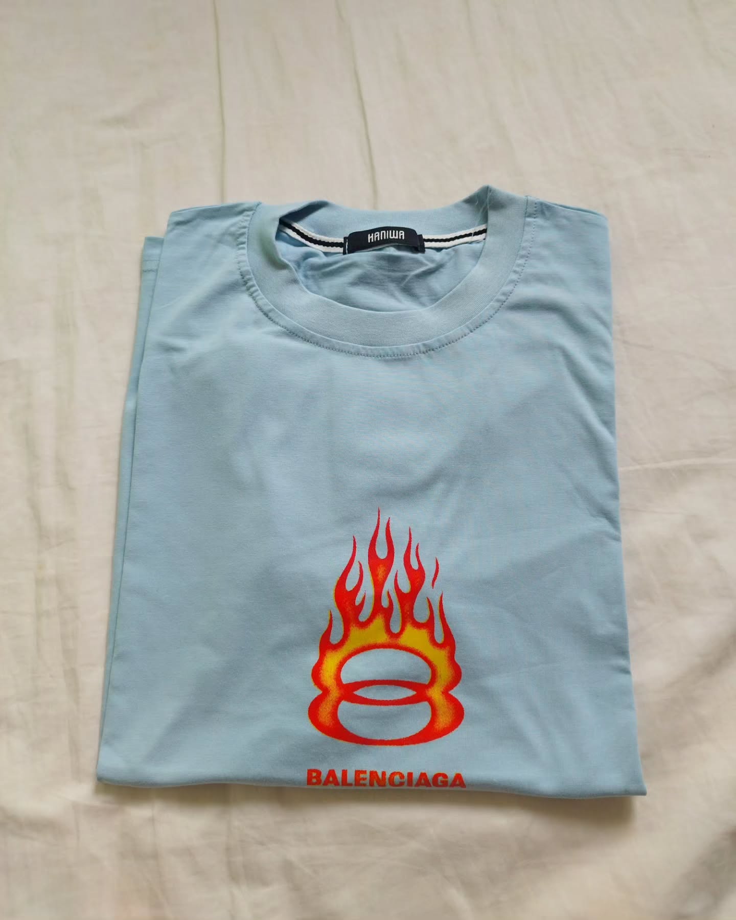 تیشرت لانگ باکسی بالنسیاگا سفید