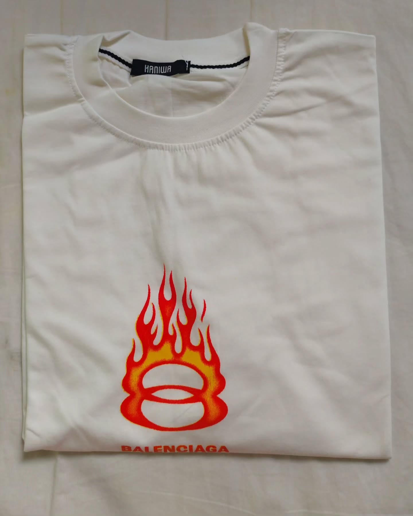 تیشرت لانگ باکسی بالنسیاگا قهوه ای